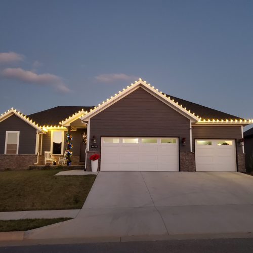 Residential christmas light installation