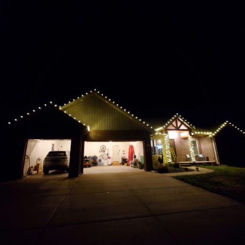 Residential christmas light installation