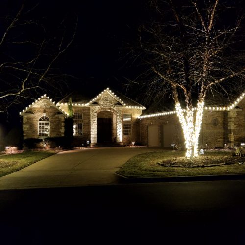 Residential christmas light installation