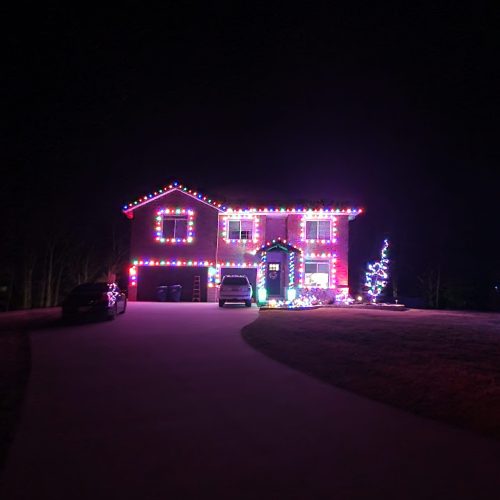 Residential christmas light installation