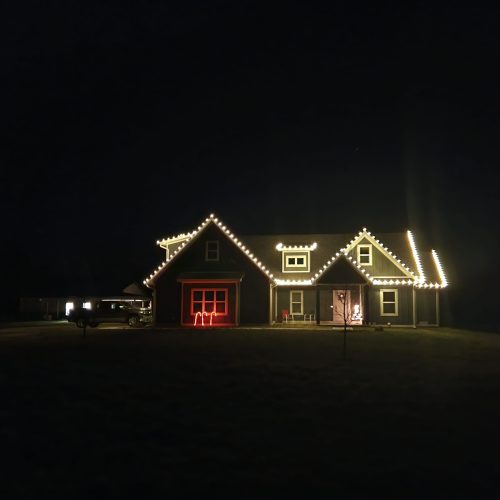 Residential christmas light installation