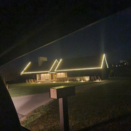 Residential christmas light installation