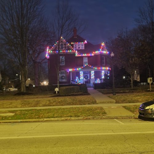 Residential christmas light installation