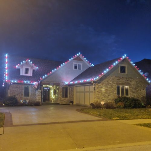 Residential christmas light installation