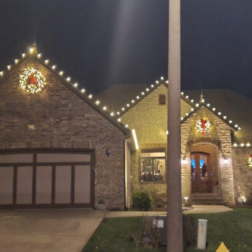 Residential christmas light installation