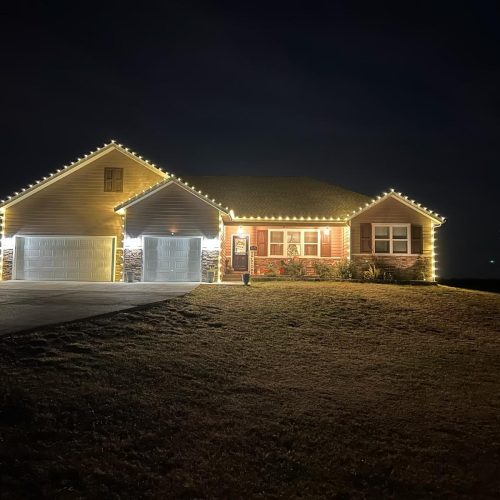 Residential christmas light installation