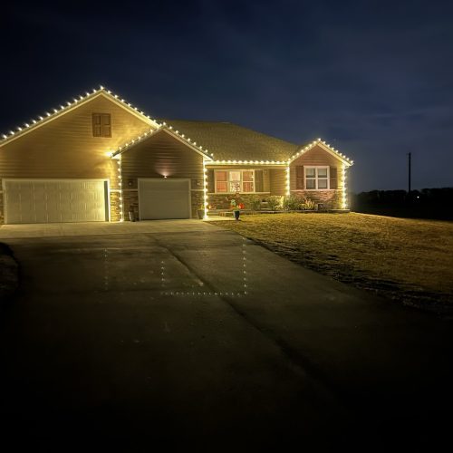 Residential christmas light installation