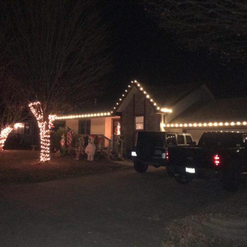 Residential christmas light installation