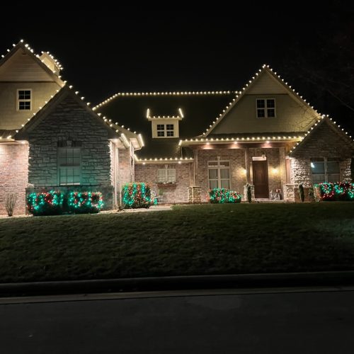 Residential christmas light installation