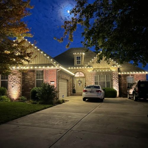 Residential christmas light installation